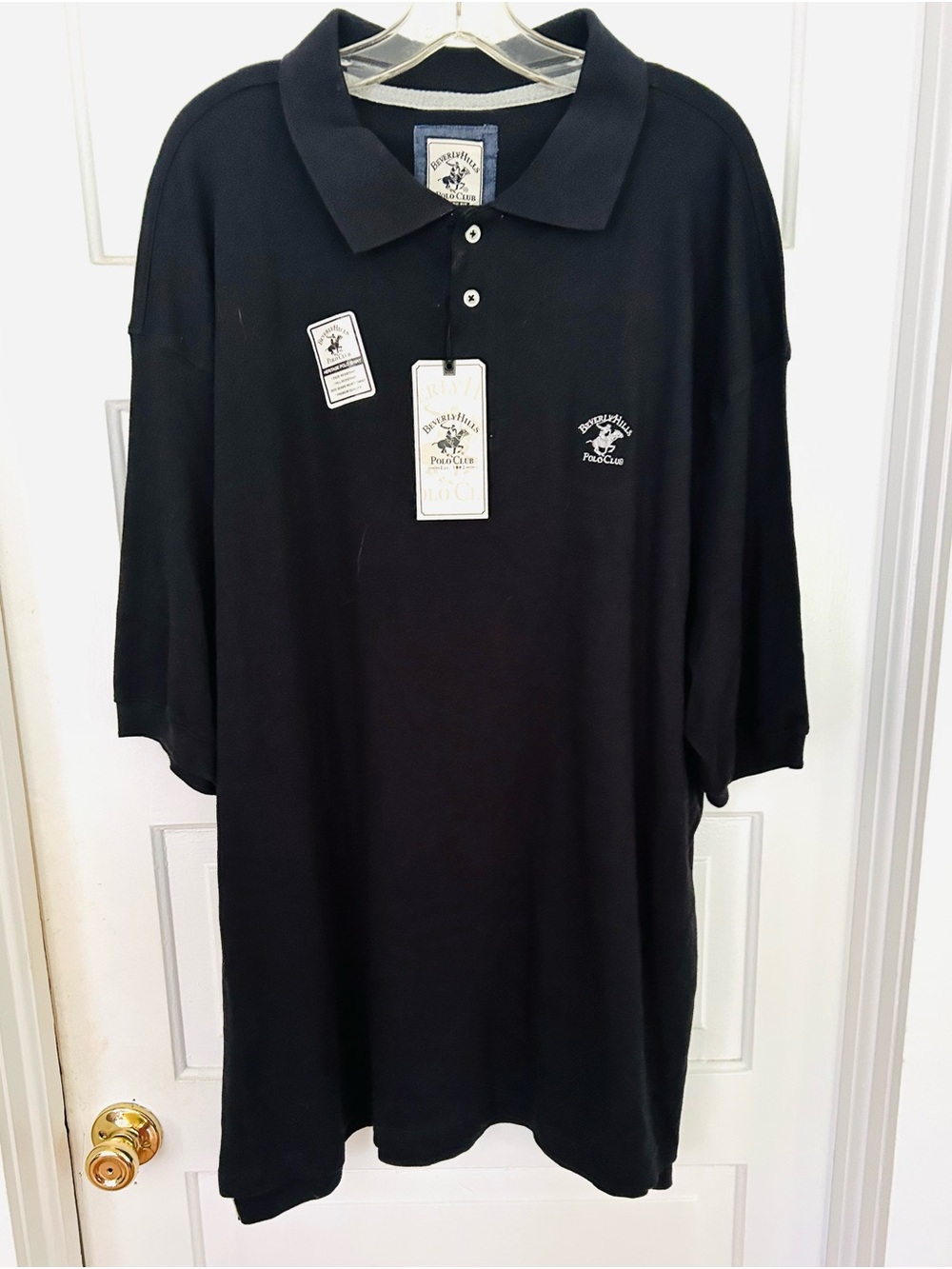 Beverly Hills Polo Club Men's Black koi Polo Shirt